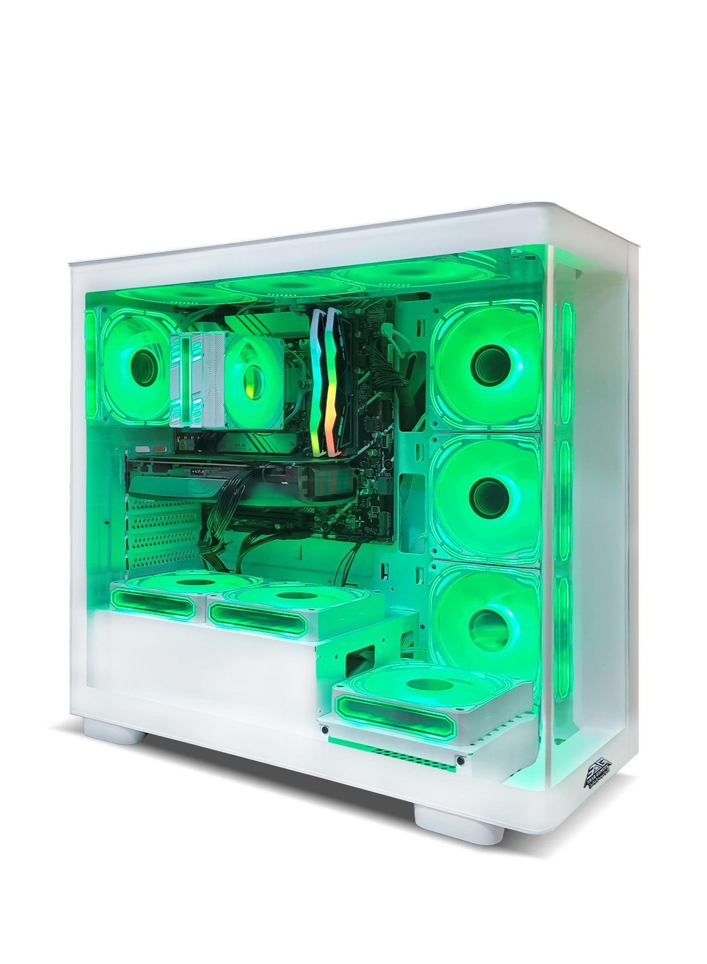 Gaming PC – AMD Ryzen 5 9600X | 16GB RAM | 1TB SSD | AMD RADEON RX 9060 XT 16GB Graphic Card| Windows 11 Pro |RGB Gaming Case White